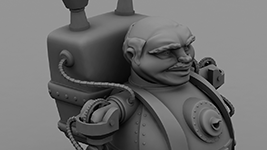 Henry 1: Character Model, Occlusion Render